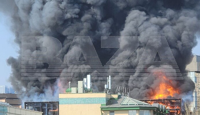 В центре Москвы – масштабный пожар