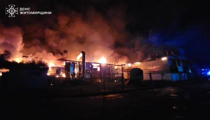У Житомирі сталася масштабна пожежа