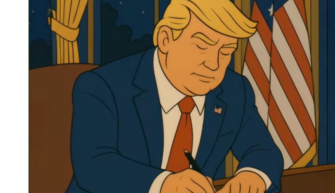 Белый дом запустил стрим на YouTube с анимированным Трампом