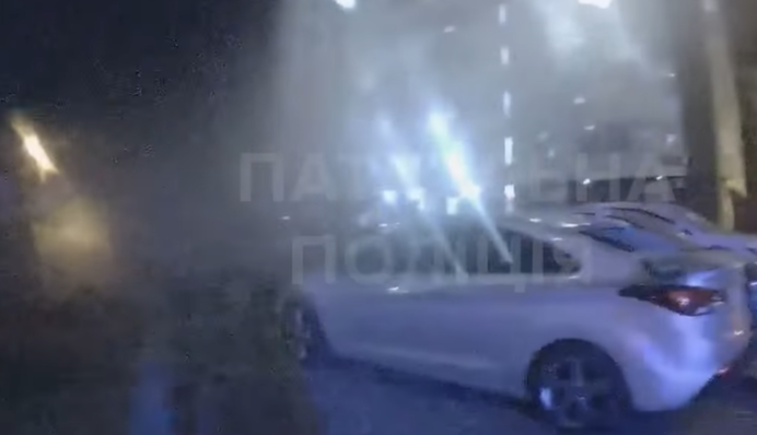 Обстрел Киева: полиция показала кадры первых минут после атаки РФ