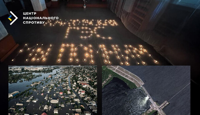 ​Росіяни інсценували виставу про підрив Каховської ГЕС