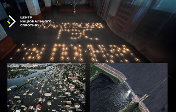 Россияне инсценировали спектакль о подрыве Каховской ГЭС