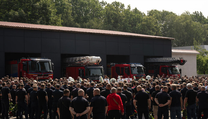 В Киеве простились с тремя спасателями, погибшими 6 июня – фоторепортаж