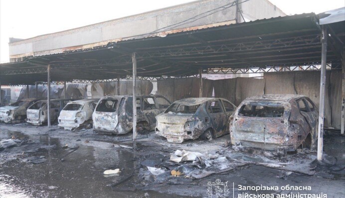 Пожежі та руйнування – наслідки атаки безпілотників на Запоріжжя