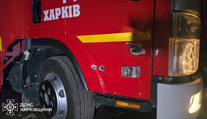 Росіяни опублікували відео, на якому атакують авто ДСНС в Херсоні