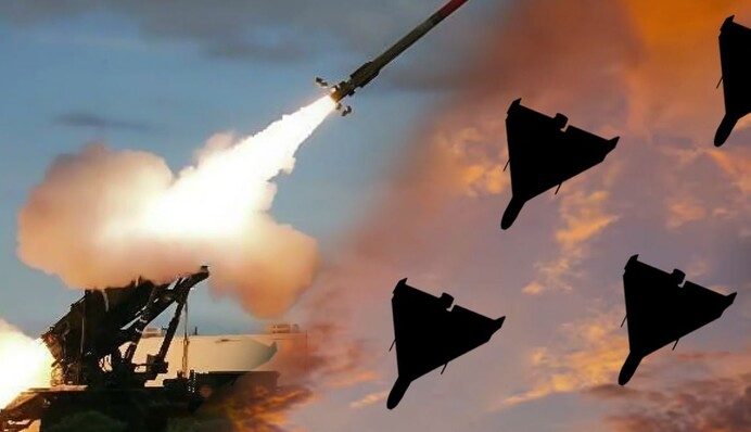 Повітряні сили показали бойову роботу ППО під час масованої атаки