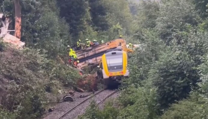 У Німеччині з рейок зійшов пасажирський потяг