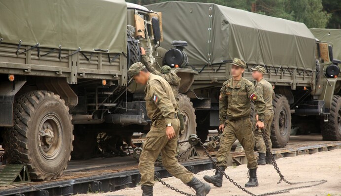 До Білорусі прибув перший ешелон із російськими військовослужбовцями для участі у навчаннях