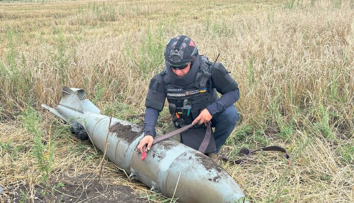 В Харьковской области уничтожили неразорвавшуюся авиабомбу