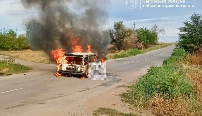 Российский дрон атаковал авто в Запорожской области: известно о погибших