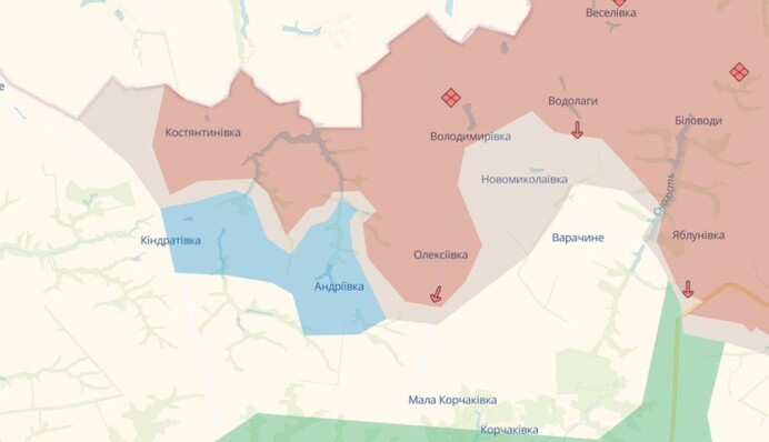 Сили оборони відбили ворожий наступ біля Андріївки на Сумщині — DeepState