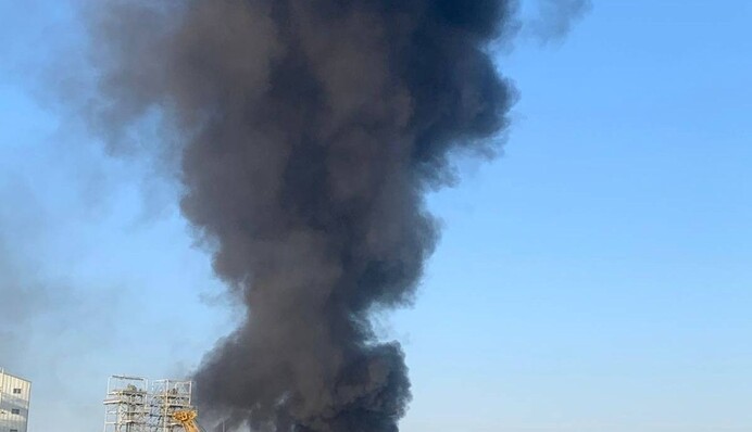 У Чорноморську сталася пожежа — загорілася транспортна стрічка в порту