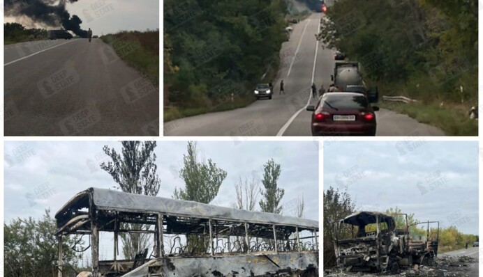 На трасі Слов'янськ–Ізюм зафіксували масові атаки ворожих дронів — DeepState