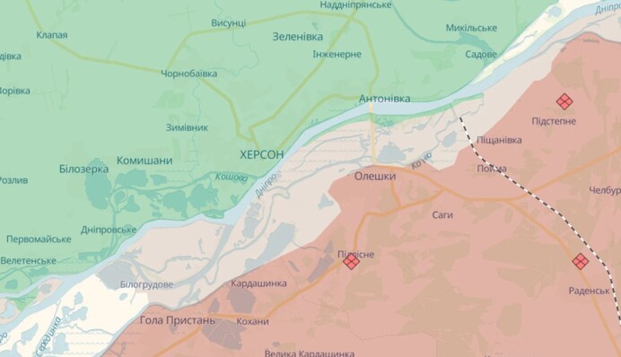 Понад рік війська РФ намагаються захопити позиції в районі Антонівського мосту