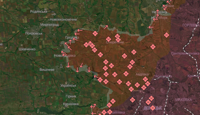 Війська Росії просунулися на фронті у трьох областях України — карти DeepState