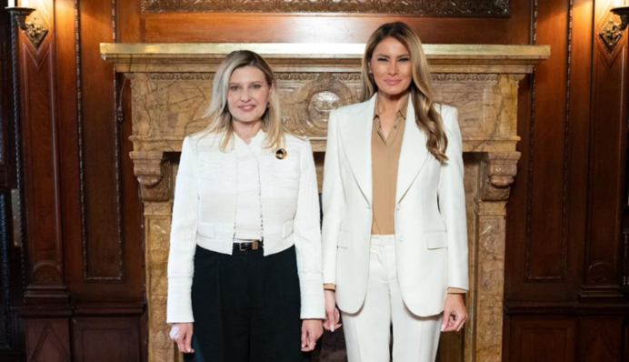 Елена Зеленская провела встречу с Меланией Трамп: что обсудили