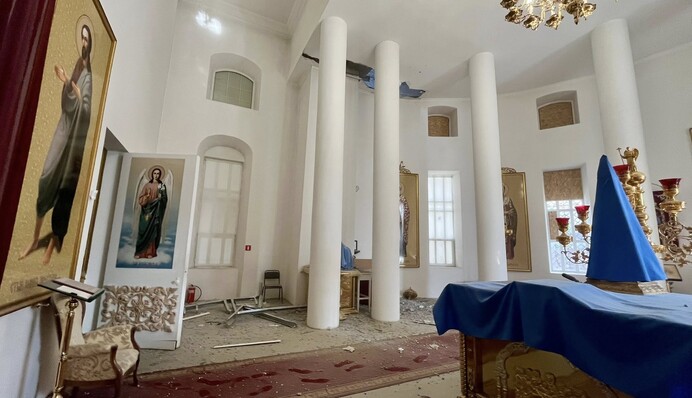 Обстріл Херсону: росіяни пошкодили будівлю Успенського собору УПЦ МП