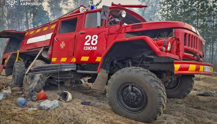 Під Харковом у лісі підірвався пожежний транспорт: є постраждалий