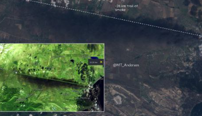 Пожежа на нафтобазі в окупованій Феодосії: OSINT-дослідник опублікував супутникові знімки