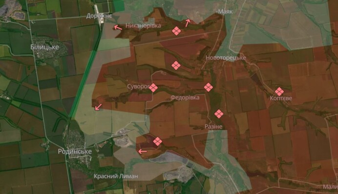 Російська армія просунулася у трьох населених пунктах на Донеччині та Запоріжжі — DeepState