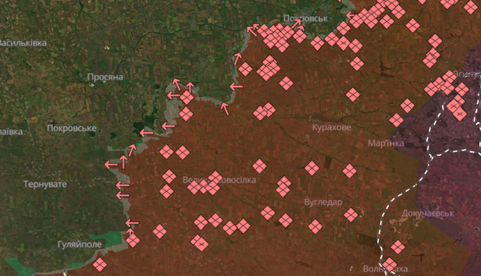 Российские войска оккупировали три села на западе Донецкой области - DeepState