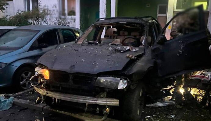 В Голосіївському районі столиці вибухнуло авто