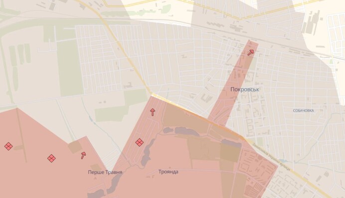 DeepState: Російські війська просунулися в Покровську, на Харківщині та Запоріжжі