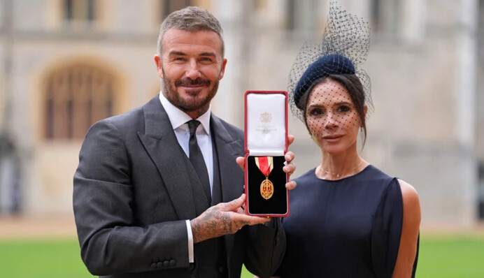 Дэвид Бекхэм получил титул рыцаря от короля Чарльза III