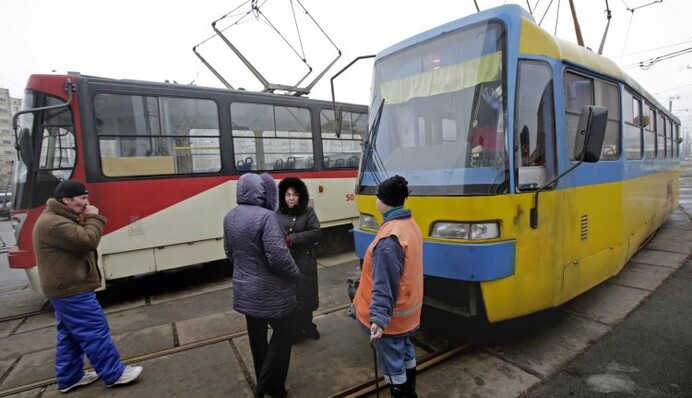 В Киеве перестали ходить трамваи