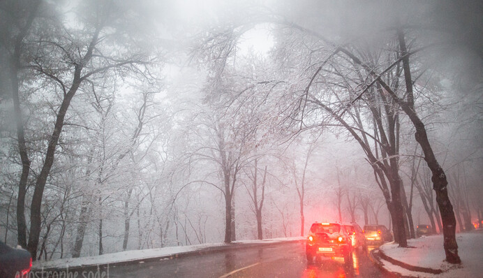 Зима пришла вовремя: яркие фото снегопада в Киеве