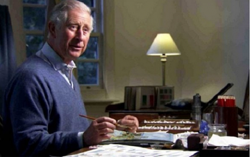 Принц Чарльз зарабатывает деньги рисованием картин