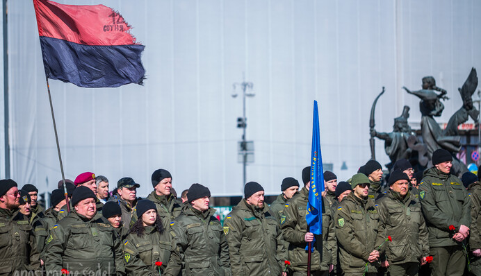 Как в Киеве отметили вторую годовщину Нацгвардии: эксклюзивные фото с Майдана