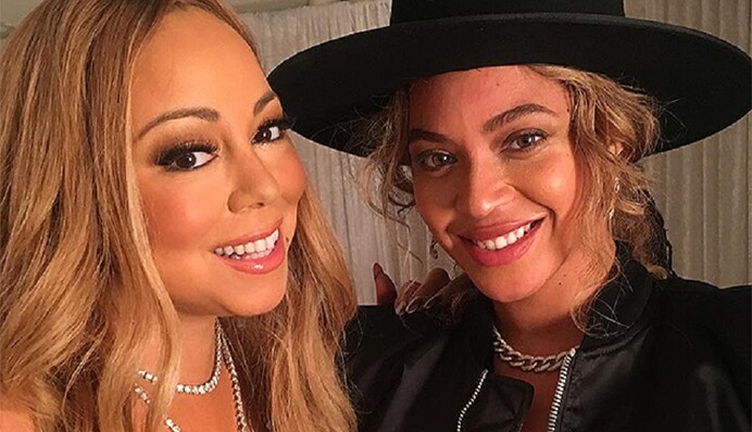 Бейонсе с дочкой посетила концерт Мэрайи Кэри