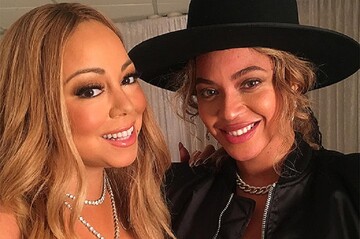 Бейонсе с дочкой посетила концерт Мэрайи Кэри