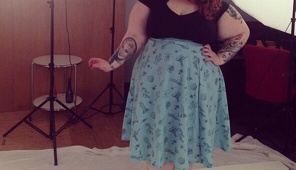 155-килограммовая модель  удачно пошутила над своей фигурой