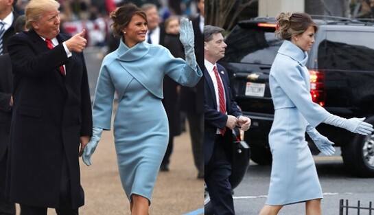 На базарах Киева торгуют копиями нарядов Мелании Трамп