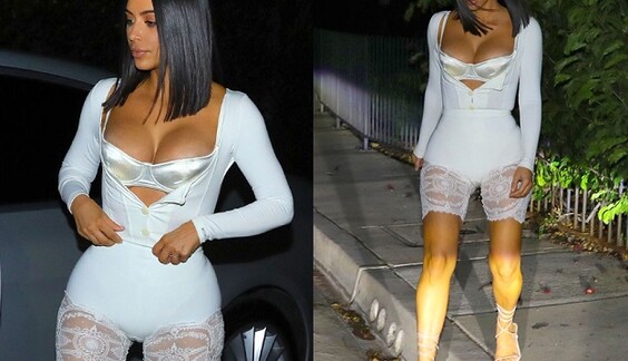 Ким Кардашьян вышла в свет без юбки, чтобы показать, как похудела