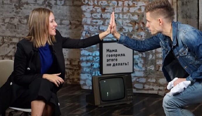 Когда я пересматриваю, возбуждаюсь: Дудь припомнил Собчак пикантный момент