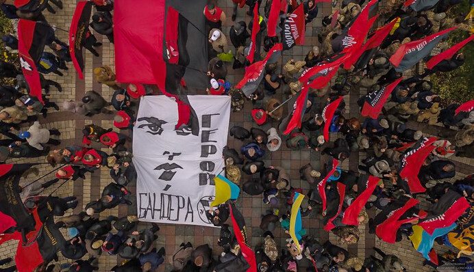 Марш националистов с высоты и 