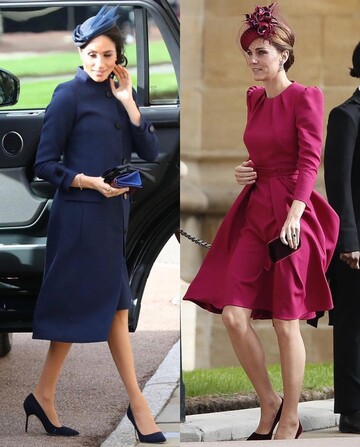 Битва нарядов: Кейт Миддлтон и Меган Маркл восхитили образами на свадьбе принцессы Евгении