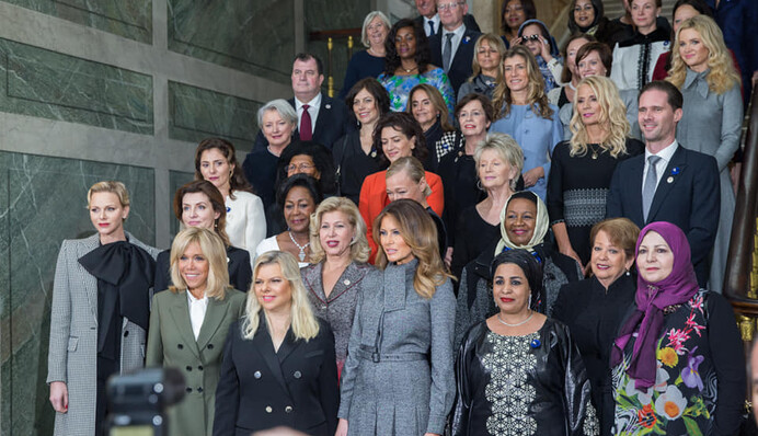 Стиль первых леди: Марина Порошенко, Мелания Трамп и другие в Париже