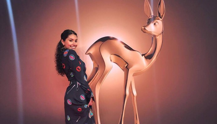 Обладательница Грэмми вышла в свет в платье от украинского дизайнера