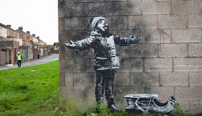 Знаменитый Бэнкси впечатлил новым граффити