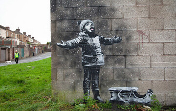 Знаменитый Бэнкси впечатлил новым граффити