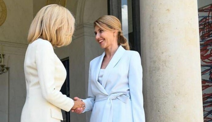 В сети обсуждают образ Елены Зеленской на встрече с первой леди Франции