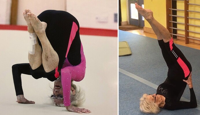 80-річна гімнастка кинула виклик старості: фото цієї бабусі вас надихнуть