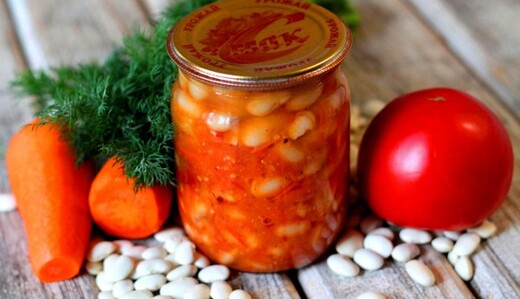 Салат з овочів та квасолі: простий рецепт заготовки на зиму