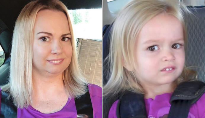 Мама повторила відоме фото дочки, яке стало мемом: схоже, оригіналу час посунутися
