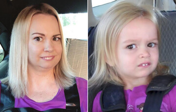 Мама повторила відоме фото дочки, яке стало мемом: схоже, оригіналу час посунутися