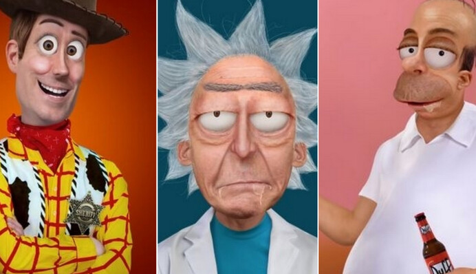 Як Шрек і Гомер Сімпсон виглядали б насправді: блогер перетворює персонажів на реальних людей